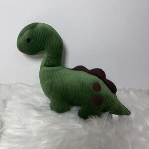 Hobby Lobby Corduroy Dinosaur Plush Stuffed Animal Green Ribbed Stegosaurus 14"